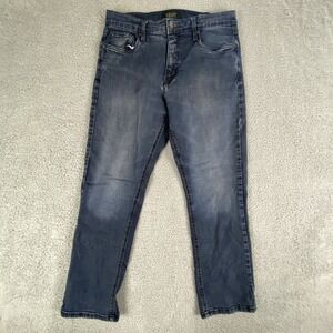 Urban Star Jeans Men 34x30 Blue Straight Dark Wash Cotton Preppy Casual Buckle